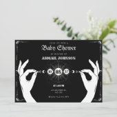 Moon mystical magic hand baby shower 招待状 (スタンド正面)