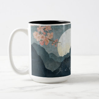 Moon Night Aesthetic White Mug ツートーンマグカップ
