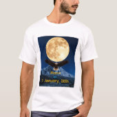 Moon on jaunary 1, 2026 tシャツ (正面)