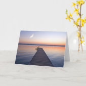 Moon Over Buscharner Footbridge | Starnberg Lake カード (黄色い花)