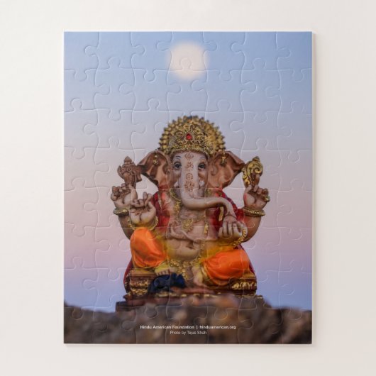 Moon Over Ganeshji, 16x20ジグソーパズル2 ジグソーパズル (縦)