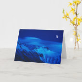 Moon Over Mt. Everest Tibet, China カード (黄色い花)