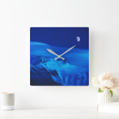 Moon Over Mt. Everest Tibet, China スクエア壁時計 (ホーム)