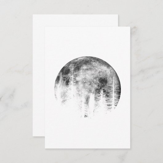 Moon over the forest 招待状 (正面/裏面)