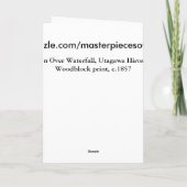 Moon Over Waterfall Hiroshige Japanese Fine Art カード (裏面)