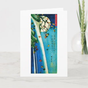 Moon Over Waterfall Hiroshige Japanese Fine Art カード