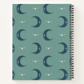 Moon Pattern Spiral Notebook 8.5x11 ノートブック (裏面)