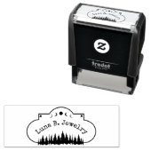 Moon Phase & Forestロゴ製品パッケージ セルフインキングスタンプ (インサイチュ)