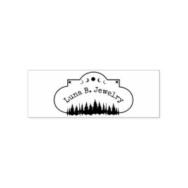 Moon Phase & Forestロゴ製品パッケージ セルフインキングスタンプ