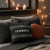 Moon Phase Lunar Cycle Black Night Celestial クッション