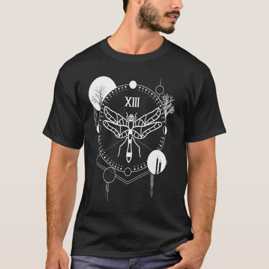 Moon Phase Tarot Mystical Gothic Witchcraft Occult Tシャツ (正面)