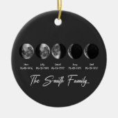 Moon Phase The Smith Family – オーダーメイドの名前と日付 セラミックオーナメント (正面)