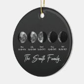 Moon Phase The Smith Family – オーダーメイドの名前と日付 セラミックオーナメント (左)