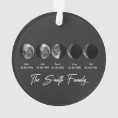 Moon Phase The Smith Family – Custom Names & Dates オーナメント (裏面)
