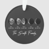 Moon Phase The Smith Family – Custom Names & Dates オーナメント (正面)