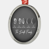 Moon Phase The Smith Family – Custom Names & Dates メタルオーナメント (左)