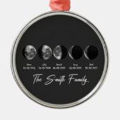 Moon Phase The Smith Family – Custom Names & Dates メタルオーナメント (正面)