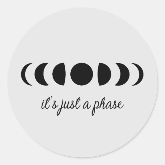 Moon Phasesスタンプ ラウンドシール (正面)