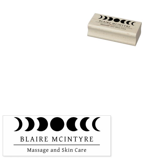 Moon Phasesモダンビジエレガントネス ラバースタンプ (押印)