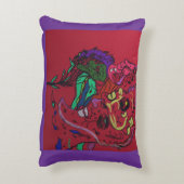 Moon Phases Abstract Art Accent Pillow アクセントクッション (裏面(縦))