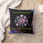 Moon Phases Decorative Pillow – Sacred Geometry &  クッション (ブランケット)