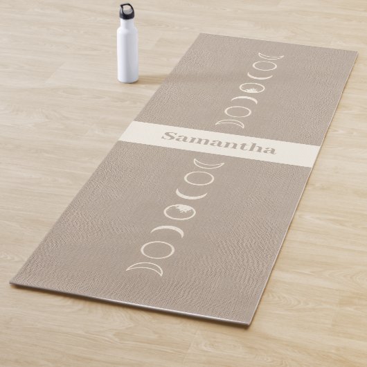 Moon Phases Microprint Boho Spiritual ヨガマット (インサイチュ)