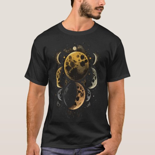 Moon Phases Space Lunar Cycles Astronomy 3 Tシャツ (正面)