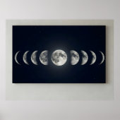 Moon Phases Wall Art Canvas Print ポスター (正面)