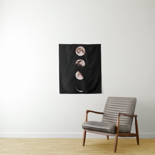 Moon Phases Wall Art – Celestial Home Decor タペストリー (インサイチュ)