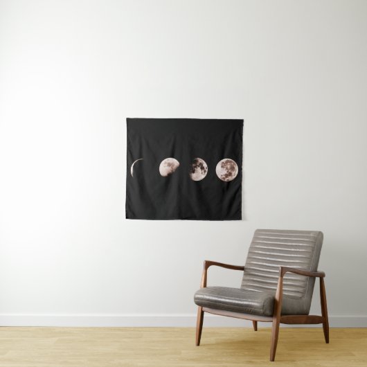 Moon Phases Wall Art – Celestial Home Decor タペストリー (インサイチュ(横))