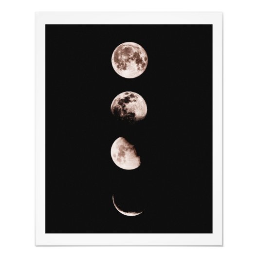 Moon Phases Wall Art – Celestial Home Decor フォトプリント (正面)