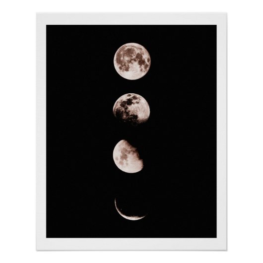 Moon Phases Wall Art – Celestial Home Decor ポスター (正面)