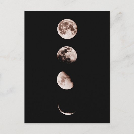 Moon Phases Wall Art – Celestial Home Decor ポストカード (正面)