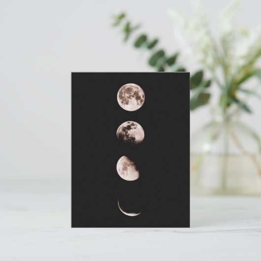 Moon Phases Wall Art – Celestial Home Decor ポストカード (スタンド正面)