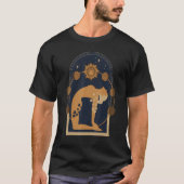 Moon Phases Yoga Camel Asana Tシャツ (正面)