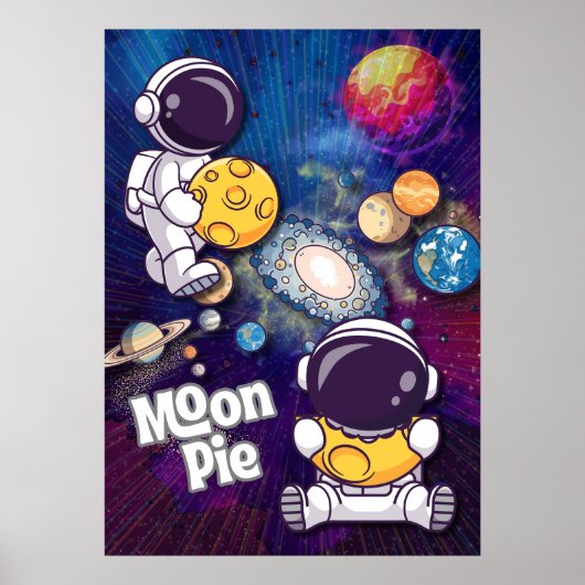 Moon Pie Strength in you Astronaut Wall art Poster ポスター (正面)