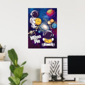 Moon Pie Strength in you Astronaut Wall art Poster ポスター (ホームオフィス)