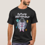 Moon Planets Outer Space Science Universe未来A Tシャツ<br><div class="desc">Moon Planets Outer Space Science Universe宇宙未来の宇宙飛行士。</div>