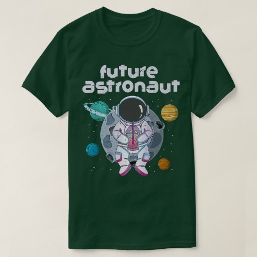 Moon Planets Outer Space Science Universe未来A Tシャツ (デザイン正面)