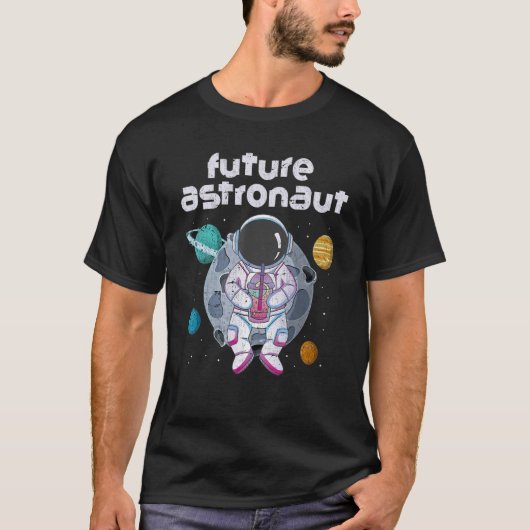 Moon Planets Outer Space Science Universe未来A Tシャツ (正面)