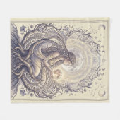 Moon Priestess Goddess フリースブランケット (正面(横))