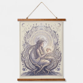 Moon Priestess Goddess 吊り下げ型タペストリー