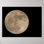 Moon Print Astronomy Lunar Full Moon Poster ポスター (正面)