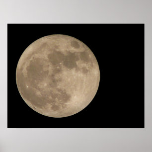 Moon Print Astronomy Lunar Full Moon Poster ポスター