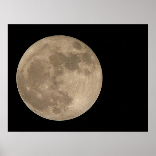 Moon Print Astronomy Lunar Full Moon Poster ポスター (正面)