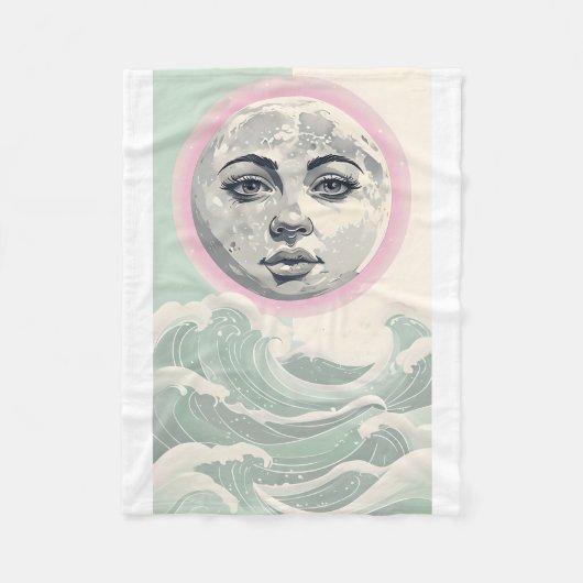 Moon Reverie フリースブランケット (正面)