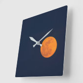 Moon Rise of the Super Moon | Savannah, Georgia スクエア壁時計 (傾斜)