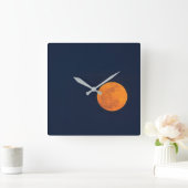 Moon Rise of the Super Moon | Savannah, Georgia スクエア壁時計 (ホーム)