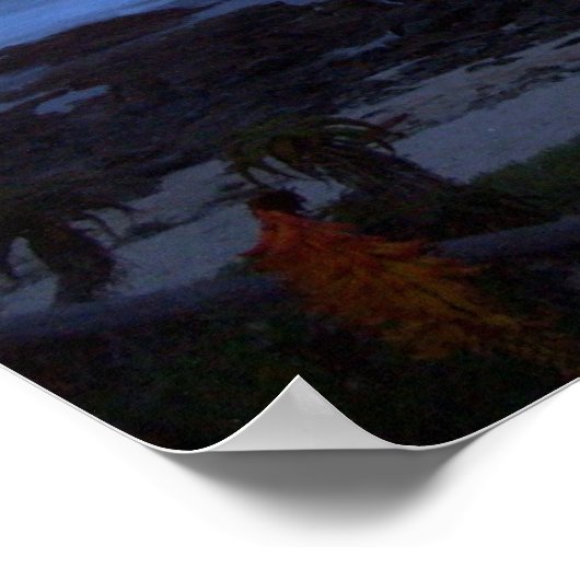 Moon Rise over Supertubes、J-Bay、南アフリカ ポスター (角)