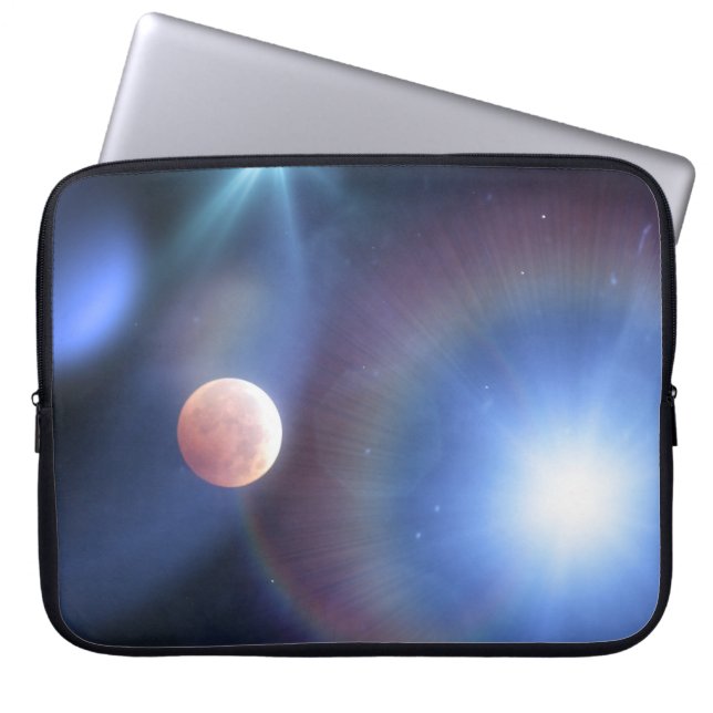 Moon Space Art Laptop Sleeve Cover ラップトップスリーブ (正面)